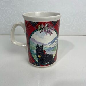 Mug Scottie Scottish Terrier  Christmas Holiday Tartan  Plaid JT Made in England